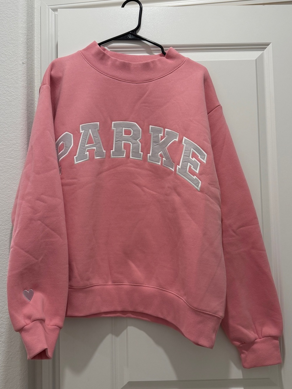 Parke Valentine’s Varsity Mockneck - Blush and Lavender (Limited Edition) L/XL